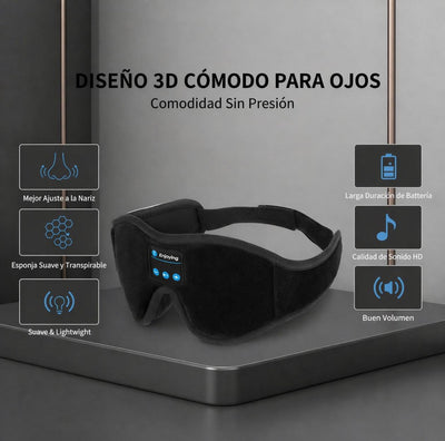 NUBE Enjoying – Antifaz Bluetooth 3 en 1 para Dormir