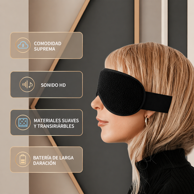 NUBE Enjoying – Antifaz Bluetooth 3 en 1 para Dormir